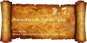 Marschalek Tanázia névjegykártya